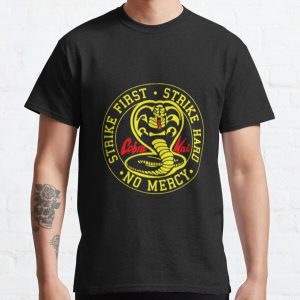 Cobra kai strike first dojo king cobra bonsai from 80s movies action never die T-shirt Classic T-Shirt RB1006 product Offical Karl Jacobs Merch