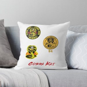 Cobra Kai sticker Pack Throw Pillow RB1006 product Offical Karl Jacobs Merch