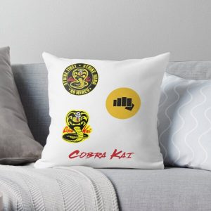 Cobra Kai sticker Pack Throw Pillow RB1006 product Offical Karl Jacobs Merch