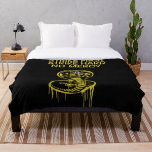 cobra kai logo strike first Throw Blanket RB1006 product Offical Karl Jacobs Merch