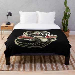 Cobra Kai Never Dies Golden Snake Logo Graphic Throw Blanket RB1006 product Offical Karl Jacobs Merch